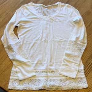 Maurices long sleeve tee with lace size medium